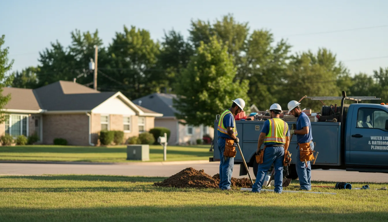 Residential water line and bathroom plumbing service in Wrightstown, WI